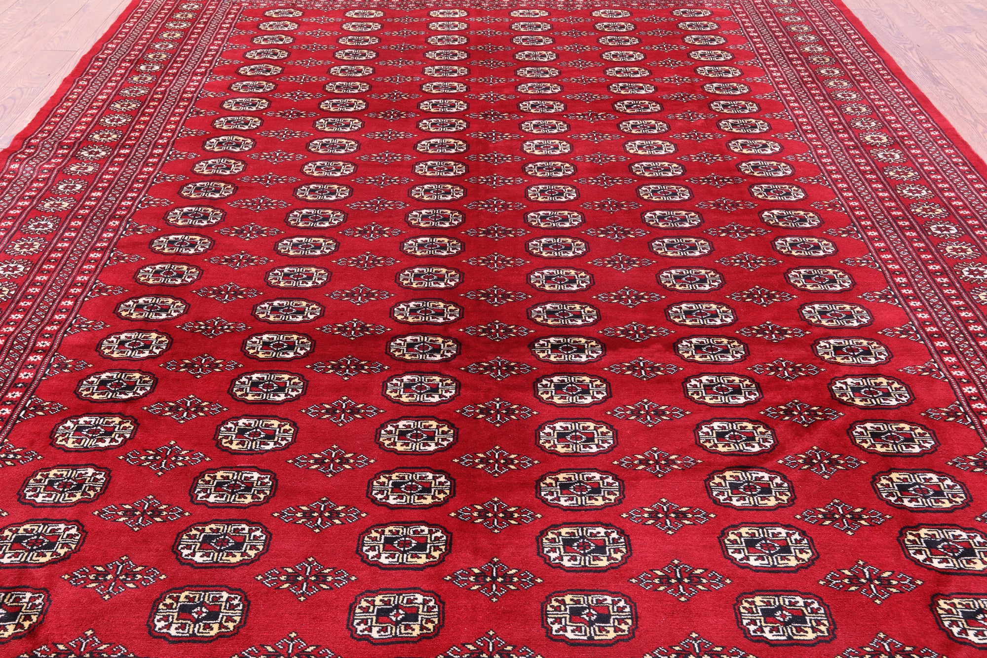Red Bokhara Hand-Knotted Wool Rug - 9' 2" X 11' 9"