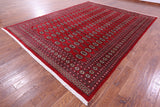 Red Bokhara Hand-Knotted Wool Rug - 9' 2" X 11' 9"
