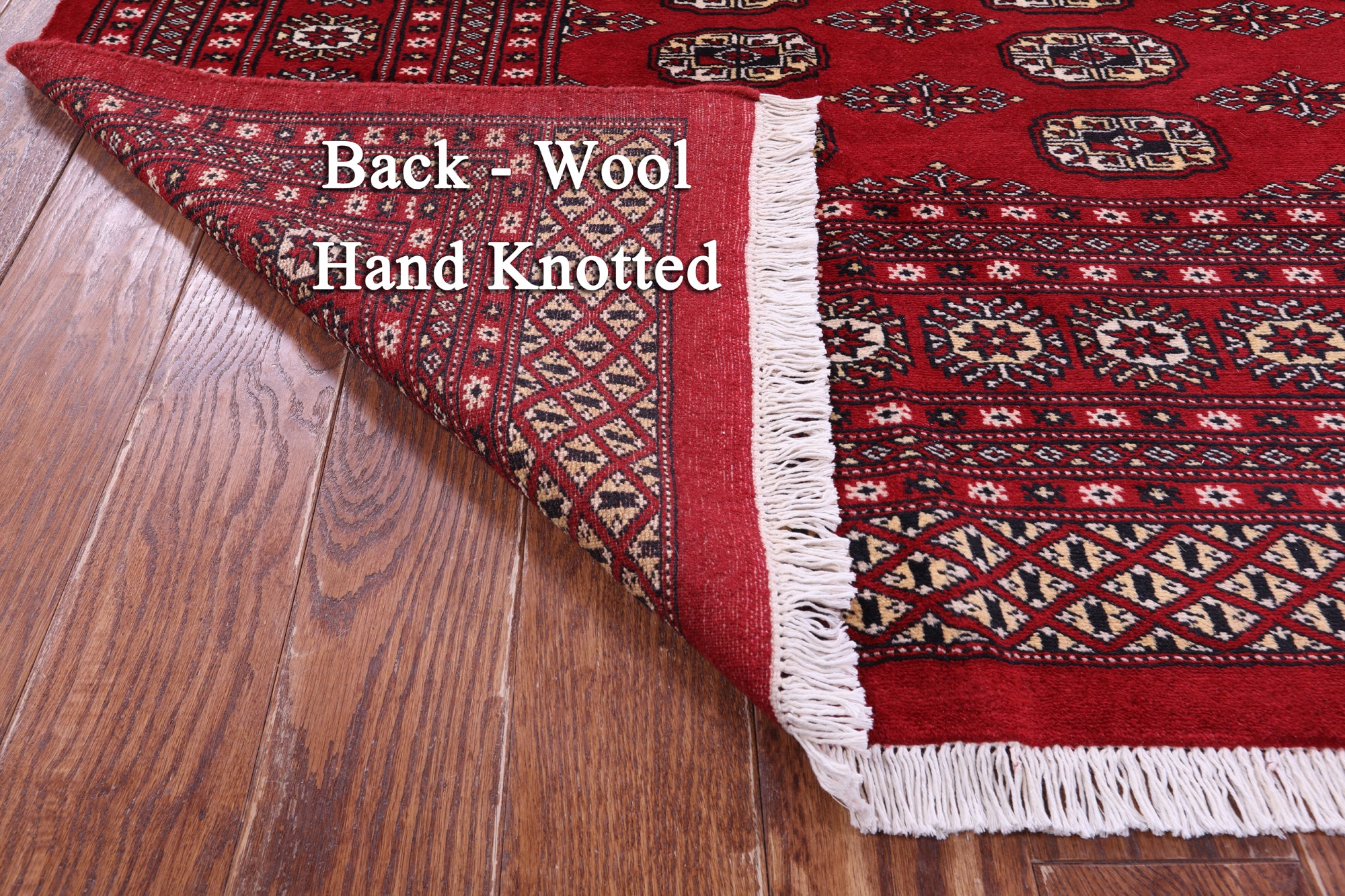 Red Bokhara Hand-Knotted Wool Rug - 9' 2" X 11' 9"
