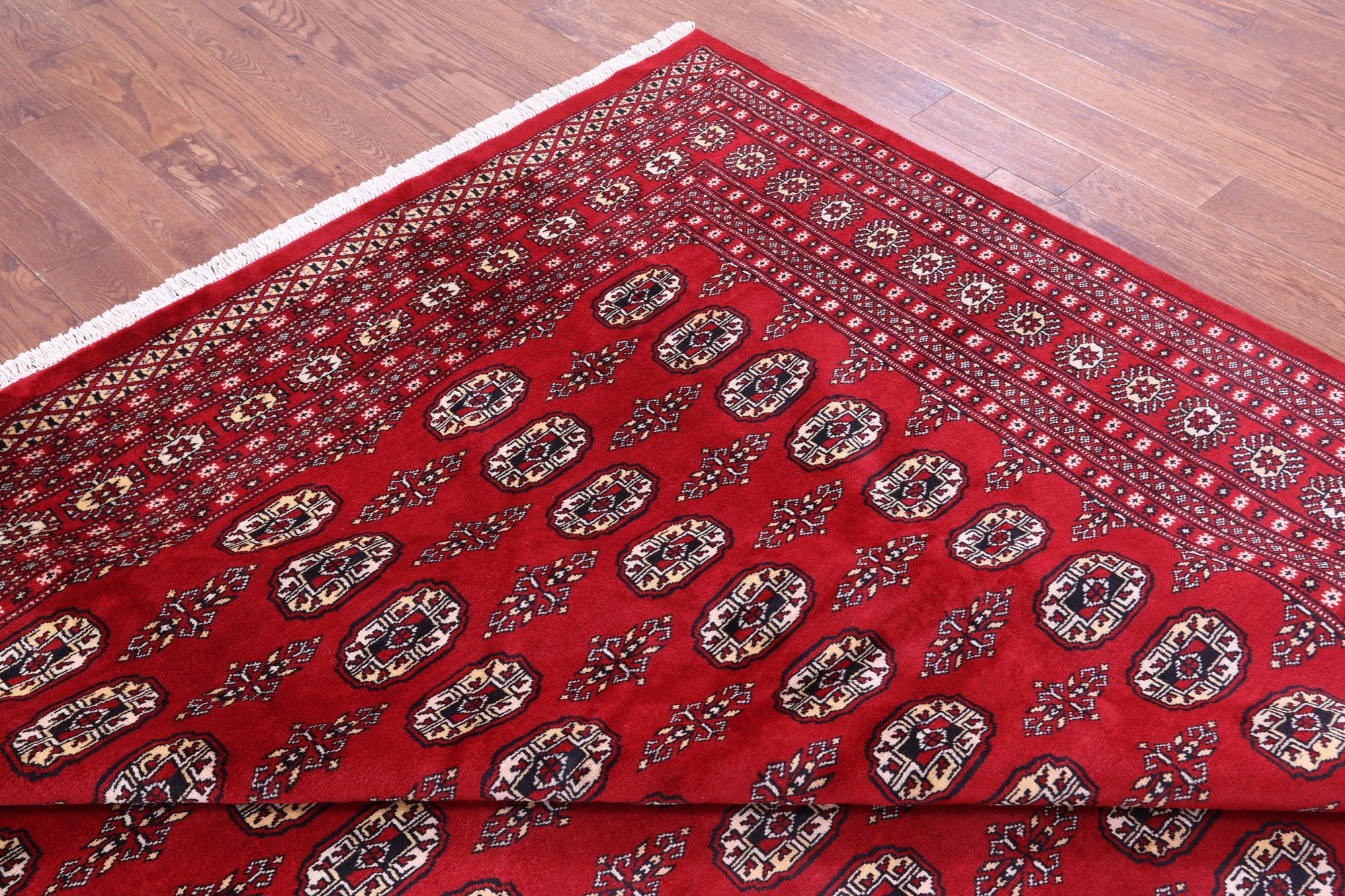 Red Bokhara Hand-Knotted Wool Rug - 9' 2" X 11' 9"