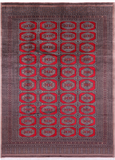 Red Bokhara Hand-Knotted Wool Rug - 8' 3" X 11' 5"