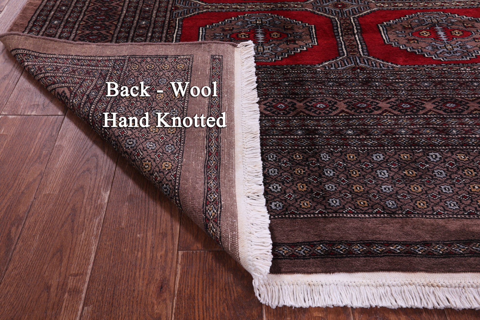 Red Bokhara Hand-Knotted Wool Rug - 8' 3" X 11' 5"