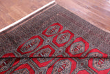 Red Bokhara Hand-Knotted Wool Rug - 8' 3" X 11' 5"