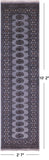 Grey Bokhara Handmade Wool Runner Rug - 2' 7" X 10' 2"