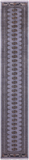 Grey Bokhara Handmade Wool Runner Rug - 2' 7" X 15' 7"