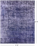 Persian Overdyed Hand Knotted Wool Area Rug - 9' 10" X 12' 8" - Golden Nile