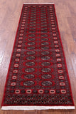 Red Bokhara Hand-Knotted Wool Runner Rug - 2' 8" X 9' 0"