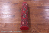 Red Bokhara Hand-Knotted Wool Runner Rug - 2' 8" X 9' 0"