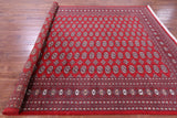 Red Bokhara Hand-Knotted Wool Rug - 8' 0" X 10' 4"