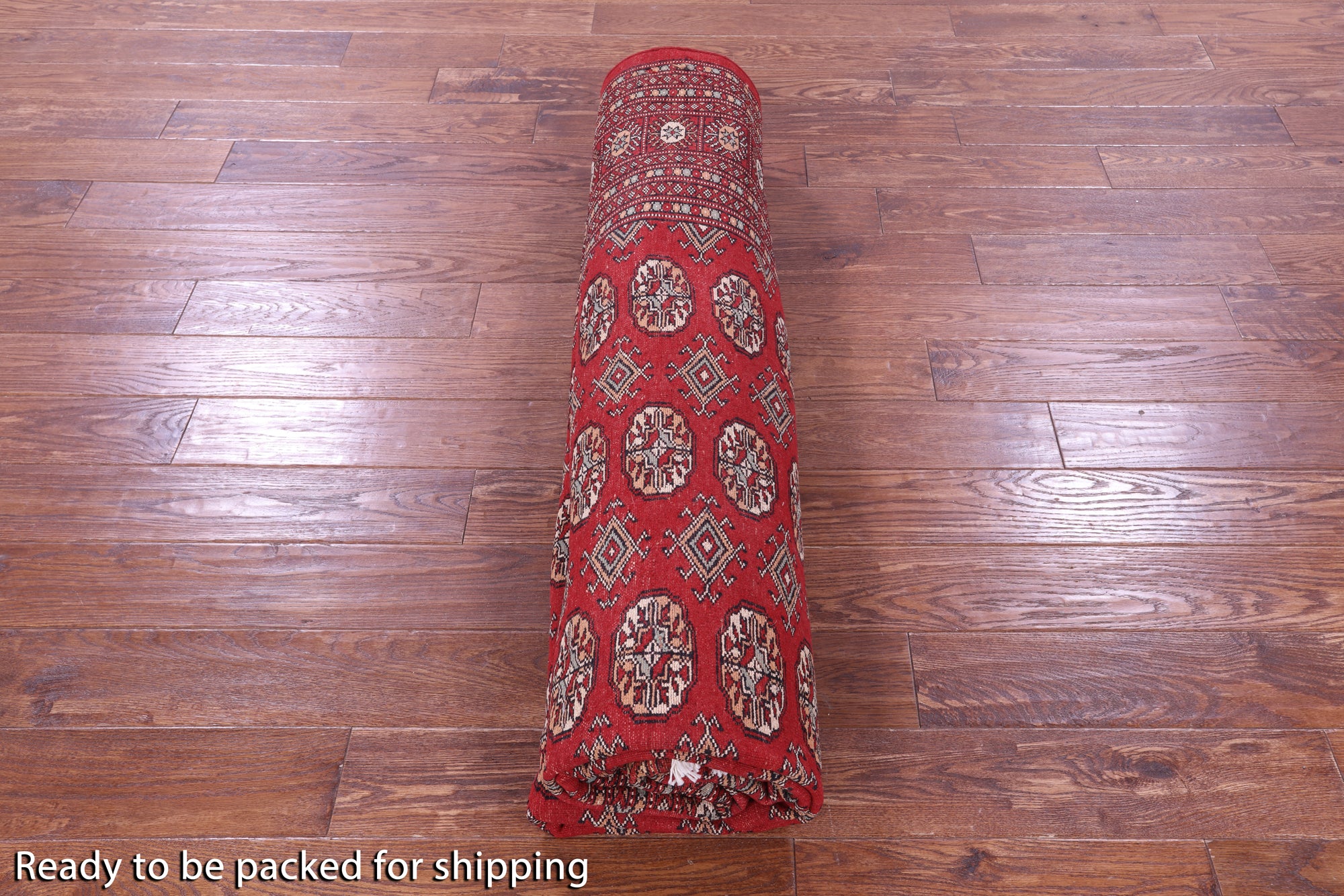Red Bokhara Hand-Knotted Wool Rug - 8' 0" X 10' 4"