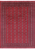 Red Bokhara Hand-Knotted Wool Rug - 8' 0" X 10' 4"