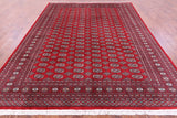 Red Bokhara Hand-Knotted Wool Rug - 8' 0" X 10' 4"