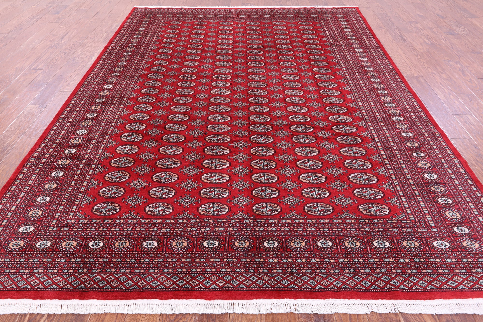 Red Bokhara Hand-Knotted Wool Rug - 8' 0" X 10' 4"