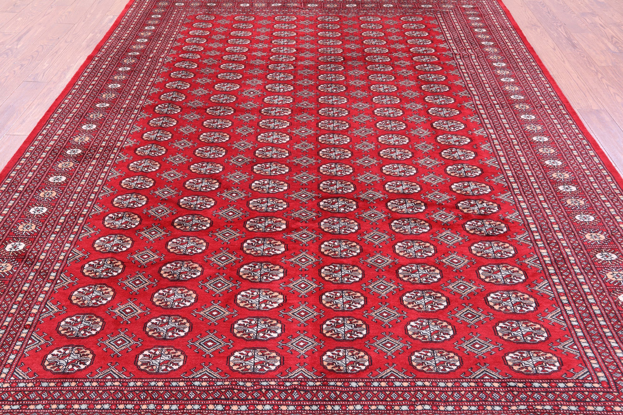 Red Bokhara Hand-Knotted Wool Rug - 8' 0" X 10' 4"