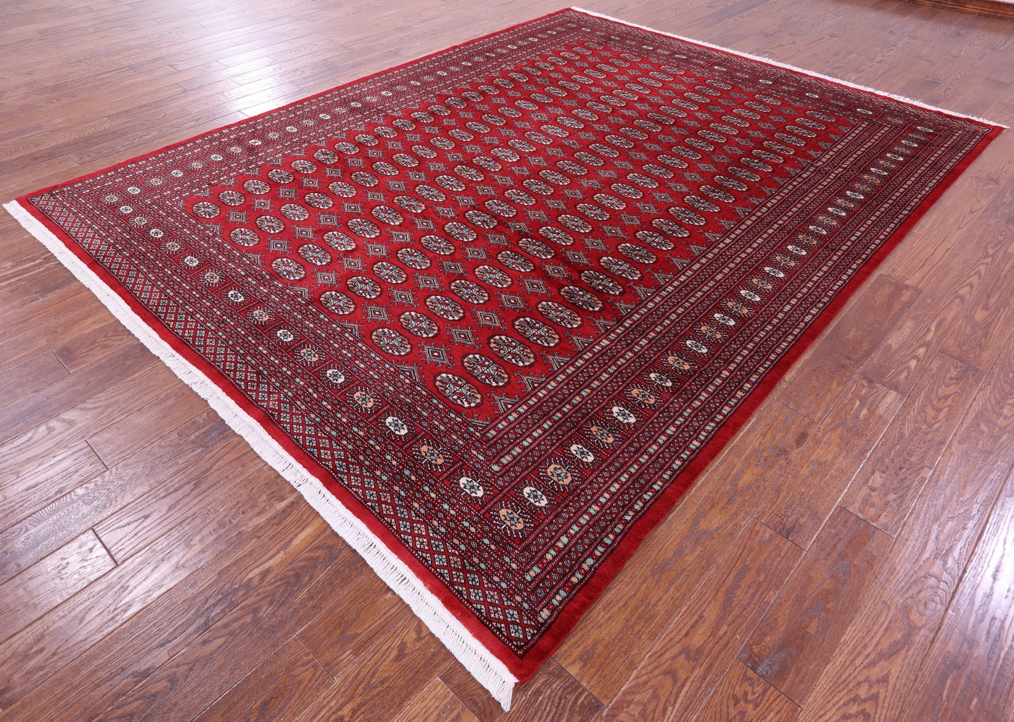 Red Bokhara Hand-Knotted Wool Rug - 8' 0" X 10' 4"