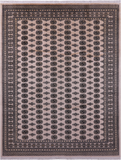 Ivory Bokhara Handmade Wool Rug - 9' 2" X 12' 0"