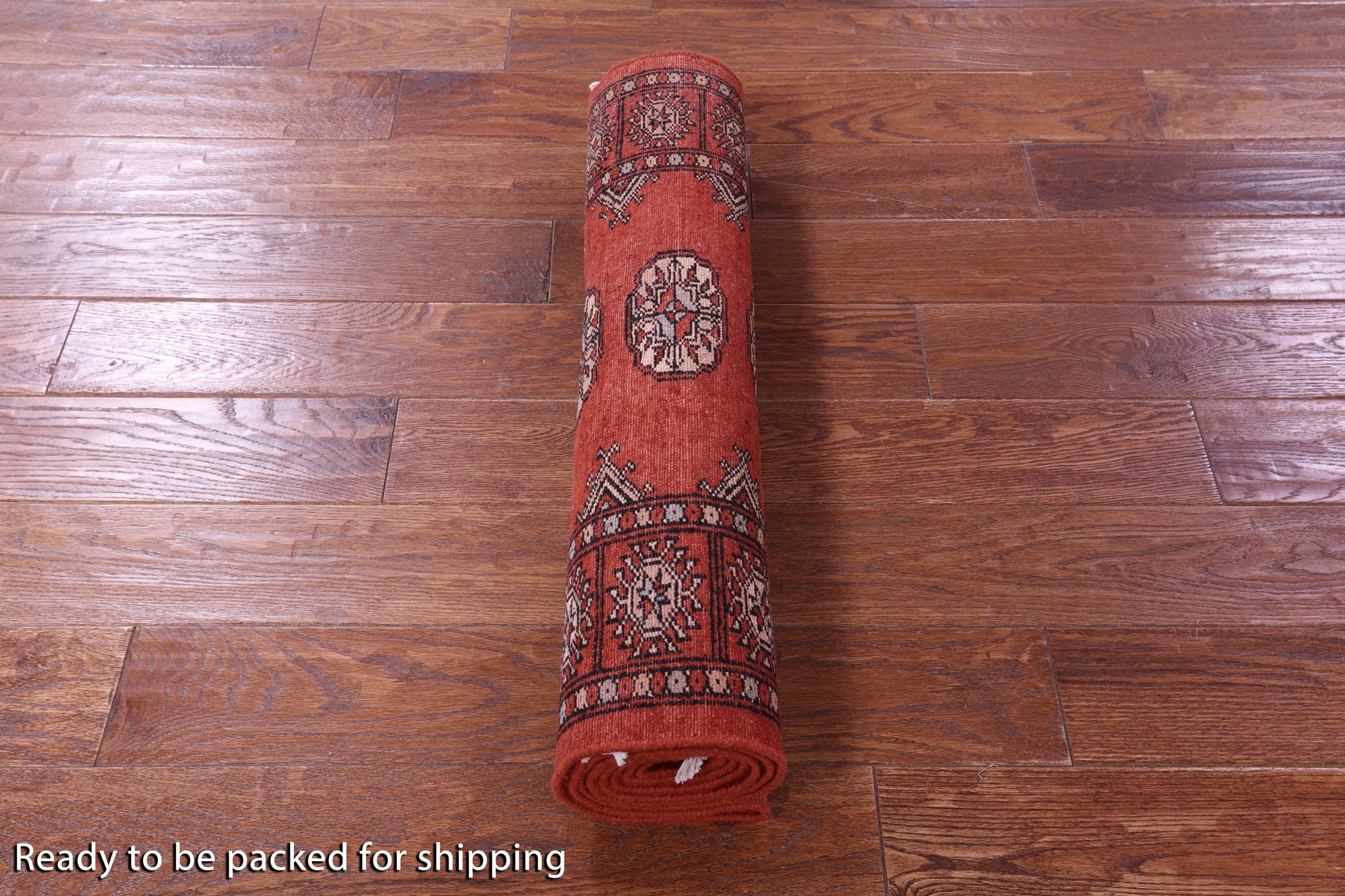 Rust Bokhara Hand-Knotted Wool Runner Rug - 2' 7" X 7' 6"
