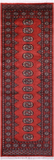 Rust Bokhara Hand-Knotted Wool Runner Rug - 2' 7" X 7' 6"