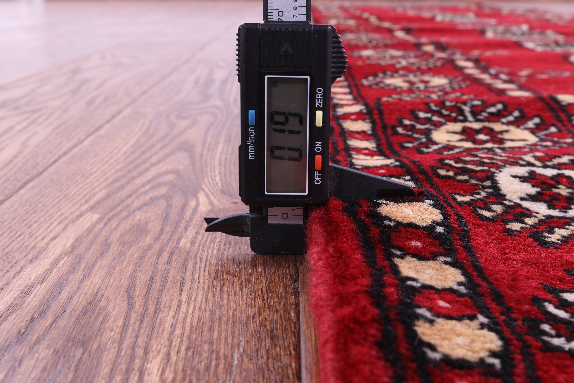 Red Bokhara Handmade Wool Runner Rug - 2' 5" X 13' 3"