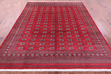 Red Bokhara Handmade Wool Rug - 8' 2" X 9' 9"