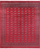 Red Bokhara Handmade Wool Rug - 8' 2" X 9' 9"