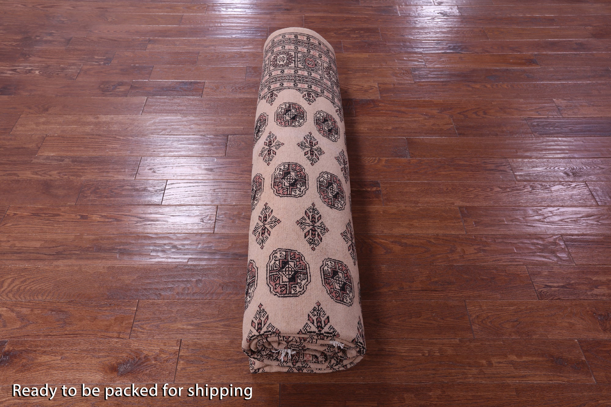 Ivory Bokhara Hand-Knotted Wool Rug - 9' 2" X 12' 2"