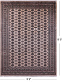 Ivory Bokhara Hand-Knotted Wool Rug - 9' 2" X 12' 2"