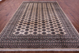 Ivory Bokhara Hand-Knotted Wool Rug - 9' 2" X 12' 2"