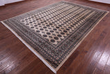 Ivory Bokhara Hand-Knotted Wool Rug - 9' 2" X 12' 2"