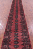 Rust Bokhara Hand-Knotted Wool Runner Rug - 2' 8" X 17' 3"