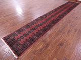 Rust Bokhara Hand-Knotted Wool Runner Rug - 2' 8" X 17' 3"