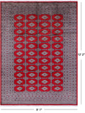 Red Bokhara Hand-Knotted Wool Rug - 9' 1" X 12' 2"