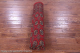 Red Signed Bokhara Hand-Knotted Wool Rug - 8' 5" X 10' 5"