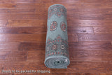 Green Bokhara Hand-Knotted Wool Runner Rug - 2' 6" X 16' 2"