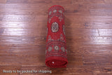 Red Bokhara Handmade Wool Runner Rug - 2' 7" X 13' 3"