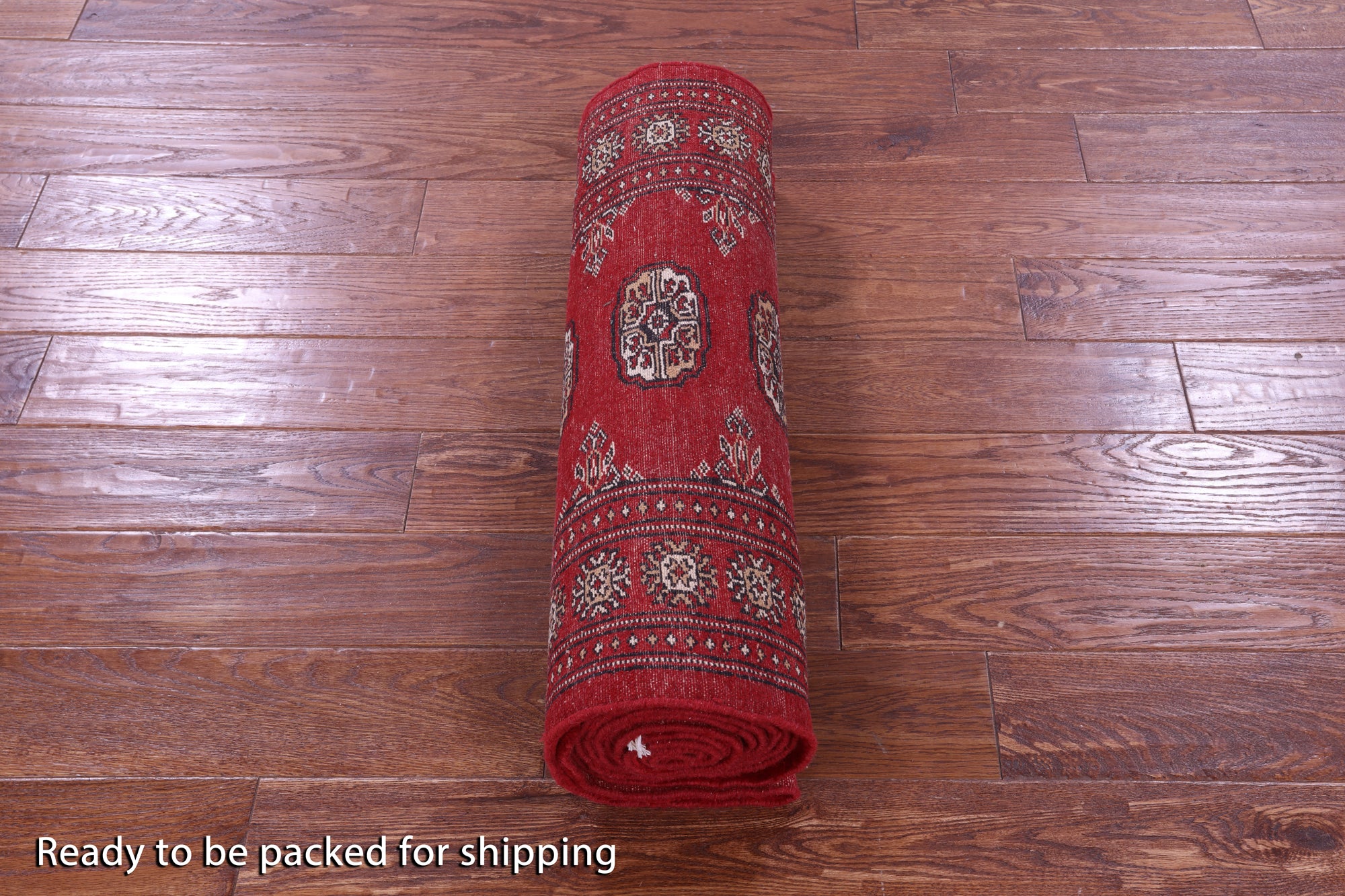 Red Bokhara Handmade Wool Runner Rug - 2' 7" X 13' 3"