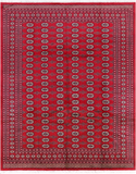 Red Bokhara Hand-Knotted Wool Rug - 9' 0" X 11' 8"
