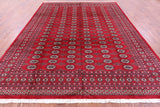 Red Bokhara Hand-Knotted Wool Rug - 9' 0" X 11' 8"