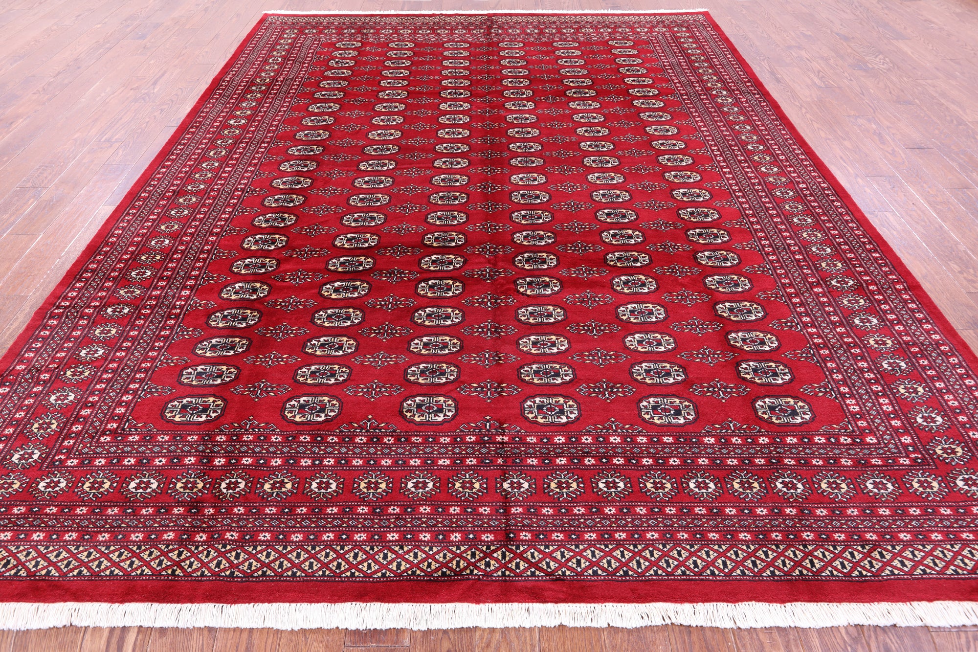 Red Bokhara Hand-Knotted Wool Rug - 9' 0" X 11' 8"