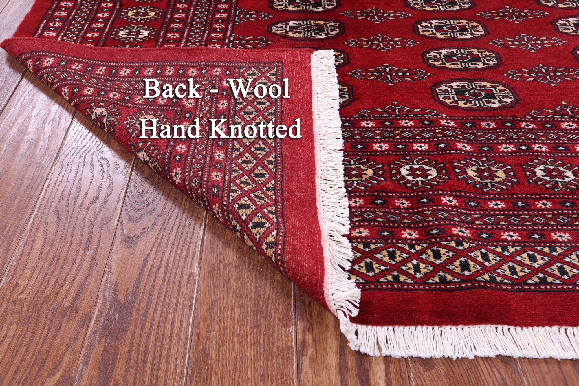 Red Bokhara Hand-Knotted Wool Rug - 9' 0" X 11' 8"