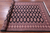 Black Bokhara Hand-Knotted Wool Rug - 5' 2" X 8' 0"