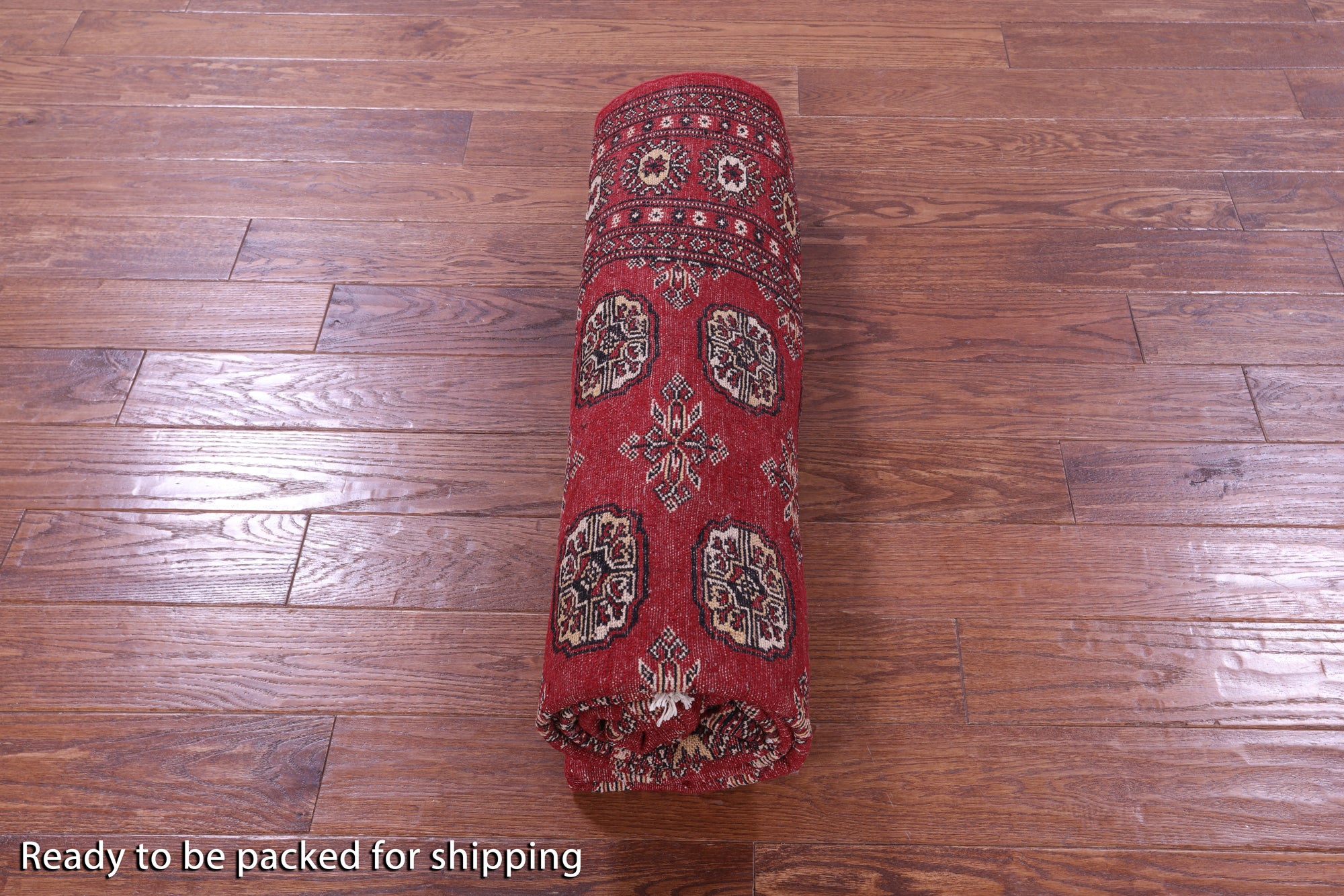 Red Bokhara Hand-Knotted Wool Rug - 6' 0" X 9' 1"