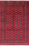Red Bokhara Hand-Knotted Wool Rug - 6' 0" X 9' 1"