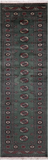 Green Bokhara Hand-Knotted Wool Runner Rug - 2' 6" X 8' 6"