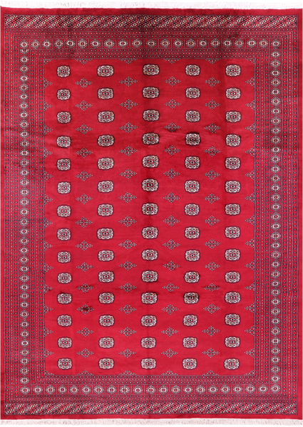 Red Bokhara Hand-Knotted Wool Rug - 9' 0" X 11' 9"