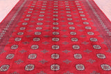 Red Bokhara Hand-Knotted Wool Rug - 9' 0" X 11' 9"