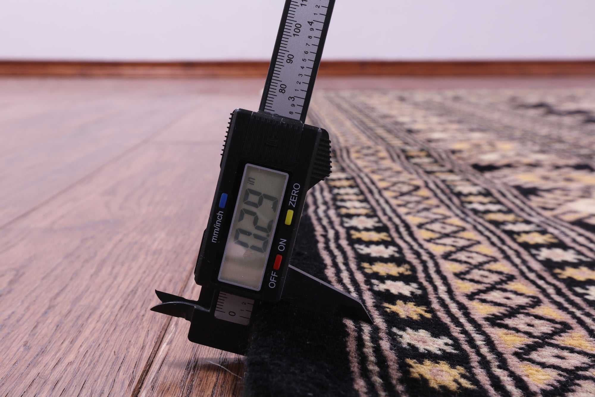 Black Bokhara Hand-Knotted Wool Rug - 6' 8" X 10' 2"