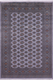 Grey Bokhara Hand-Knotted Wool Rug - 6' 1" X 9' 0"
