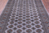 Grey Bokhara Hand-Knotted Wool Rug - 6' 1" X 9' 0"