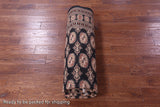 Black Bokhara Hand-Knotted Wool Rug - 6' 8" X 10' 1"